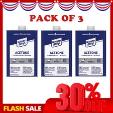 1 qt. Acetone Thins Fiberglass Resins, Epoxy and Adhesives, Liquid, Pack of 3