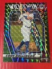 2021 Panini Mosaic Will to Win Green Mosaic Prizm Cody Bellinger #WTW1 Dodgers