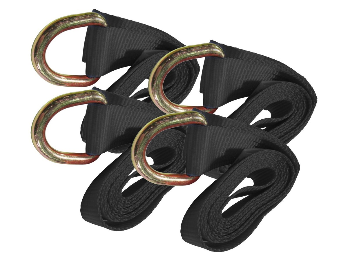 SCITOO - 4X 8' Lasso Straps Wrecker Car Hauler Tow Dolly Tire Wheel Tie Down Strap Black, Winches - Canada