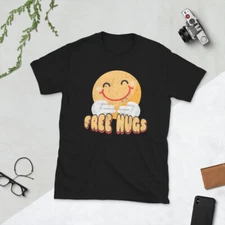 Free hugs, cute, smile, friendly, Short-Sleeve Unisex T-Shirt