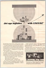 Remington Rand Univac Computer System Logistics for USAF 1957 Print Ad