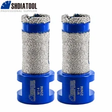 SHDIATOOL 2pcs Diamond Drilling Finger Milling Bits 20mm Ceramic Tile Granite