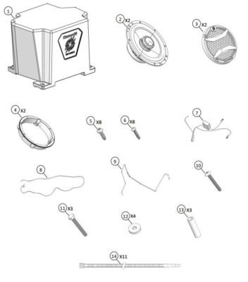 2024-2025 Kawasaki RIDGE HVAC XR Ranch Stage 2 Audio Upgrade