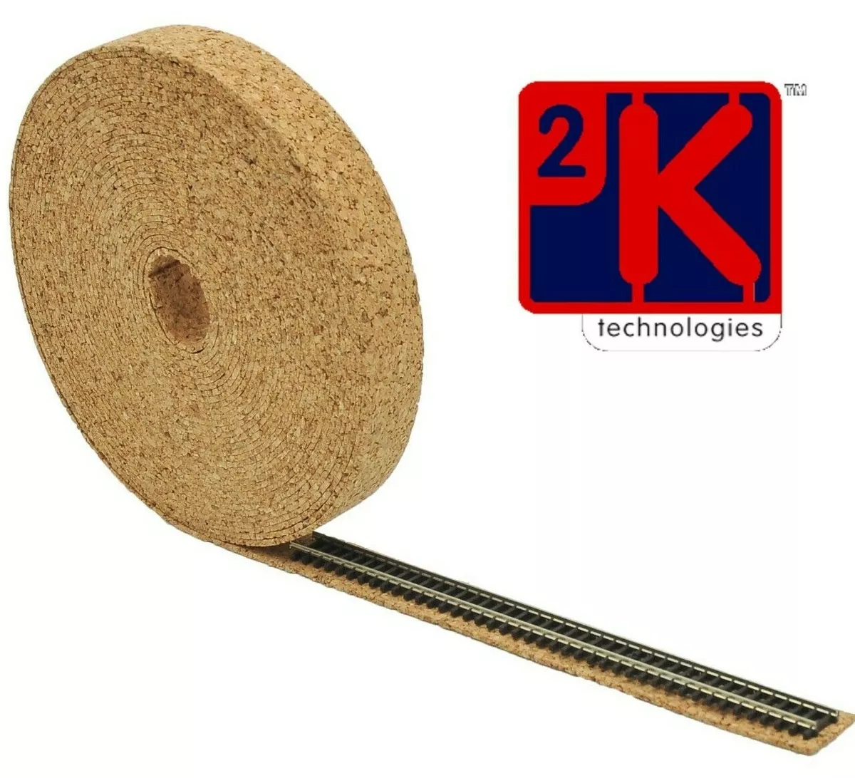 2K' Tt 'Anzeige Kork Schiene Bett Unterlage Rolle 10m Lang X 30mm 2K' Tt 'Anzeige Kork Schiene Bett Unterlage Rolle 10m Lang X 30mm