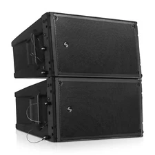 Sound Town 2x Dual 8" 700W Powered ABS Line Array Speaker DSP ZETHUS-A28PW-PAIR