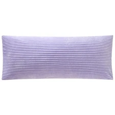 Your Zone 48" x 20" Ribbed Body Pillow with Removable Cover, Lilac