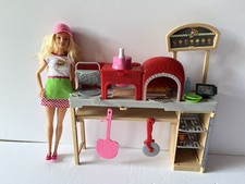 Barbie Pizza Chef Playset w/Blonde Barbie Doll  Estate backyard brick oven