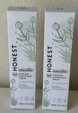2x The Honest Company Hypoallergenic Diaper Rash Cream, Moisturizing, Calming Zi