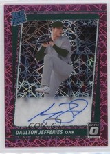 2021 Panini Donruss Optic Pink Velocity Prizm 9/75 Daulton Jefferies Auto 0it8
