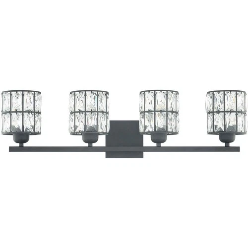 Gibson - 4 Light Extra Large Bath Vanity Bath Quoizel Lighting GIB8630MBK - Picture 2 of 5
