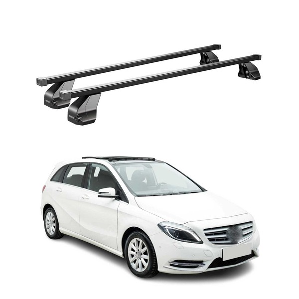 Menabo DachträGer FüR Mercedes B Klasse W246 2011-2018 75Kg Stahl Schwarz 2X-image