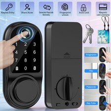 5 in 1 Smart Fingerprint Door Lock Keyless Entry Electronic Deadbolt Tuya App