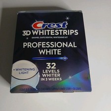 Crest 3D Whitestrips Professional White Kit + LED Light 38 Strips EXP 2027 NIB