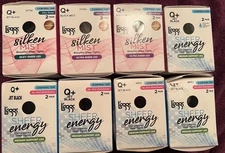 L'eggs Pantyhose Q+ 16 Pairs Silken Mist & Sheer Energy - Black Mist
