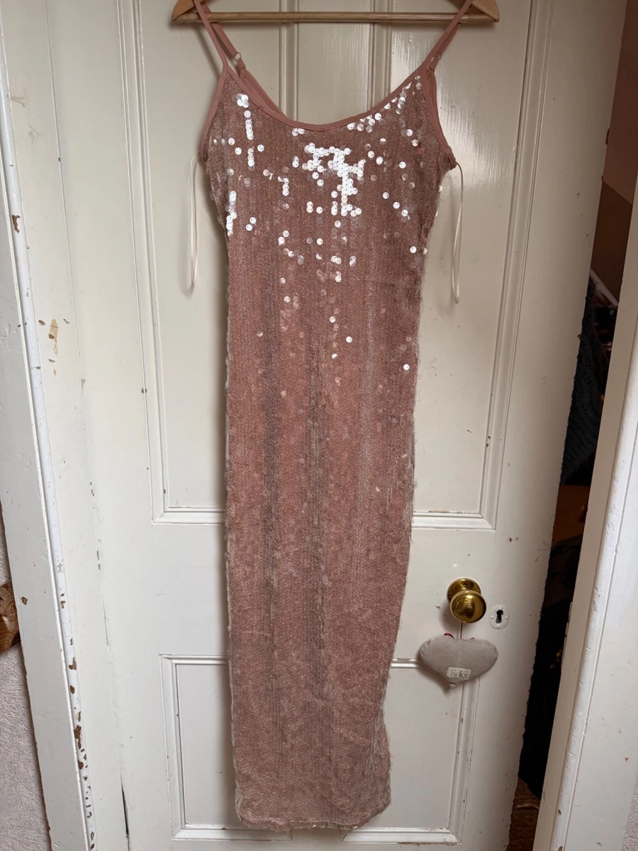 topshop rose gold sequin dress Pink Women's for sale Category_Long Evening Dresses