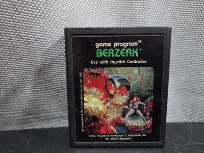 Atari 2600 Berzerk Game Cartridge CX2650 Vintage 1982 Cartridge Only Works