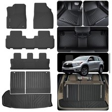 Floor Mats Cargo Liners Backrest Mat for 2014-2019 Toyota Highlander 7 Se...