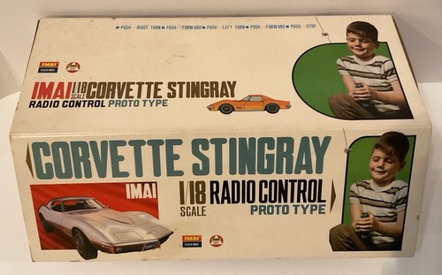 IMAI 1968 CORVETTE STINGRAY ESCALA 1/18 RADIO CONTROL PROTO TIPO COCHE CAJA ORIGINAL - Imagen 15 de 21