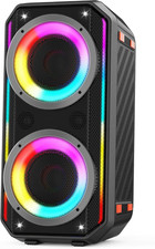 Bluetooth Speaker, 300W Peak Power Wireless Boombox Speakers with Deep Bass, Por