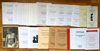 30 Buchhandels-Kataloge EROTISCHE LITERATUR (vor 2000), Bhdl. Ernst D. Fischer