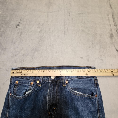 Levis 505 Jeans Herren 30x28 Blau Denim Straight Leg Zip Fly Medium Wash Classic - Bild 8 von 10