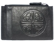 Celtic Knot Leather Wallet- Black
