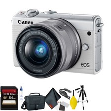 Canon EOS M100 24.2MP Digital Camera - White (Kit w/ EF-M IS STM