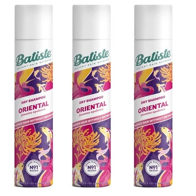 3X 200ML Batiste Shampoo Sec Oriental Jasmin Parfum Rafraîchit Les Cheveux - Photo 1/2