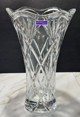 Marquis by Waterford Honour Crystal Vase 10  Germany Wavy Rim New in Box