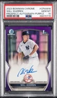 2023 BOWMAN CHROME PROSPECT AUTO PURPLE REFRACTOR WILL WARREN 8/250 PSA 10 AUTO