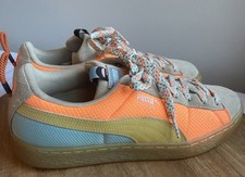 Zapatos Tenis PUMA-Suede Clásicos Hill Camp Neón Cítricos Para Hombre Talla 9.5