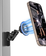 Magnetic Phone Mount for GYM Fridge Forklift Tractor w/ Metal Arm for Smatphones