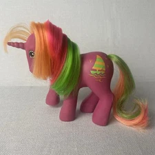 My Little Pony G1 Tropical Ponies "HULA HULA" Magenta Unicorn Sailboat 1989 MLP