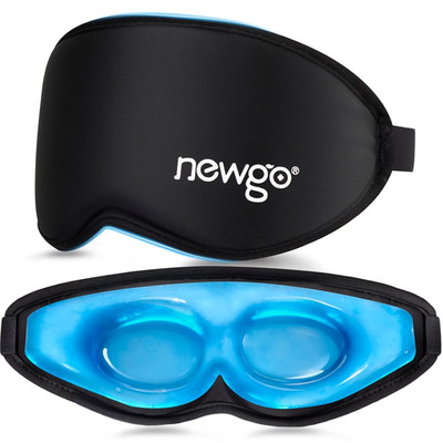 NEWGO 3D Cooling Sleep Mask, Weighted Cooling Gel Eye Mask for Sleeping, Cold Ey