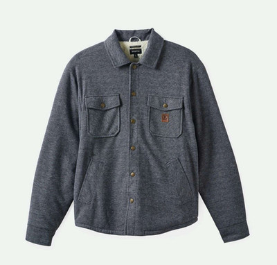 BRIXTON DURHAM Sherpa Lined Men's Jacket - Black Herringbone - Medium - NWT