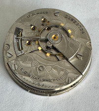 VINTAGE 18 SIZE ELGIN OPEN FACE POCKET WATCH MOVEMENT GR. 336 RUNNING GREAT