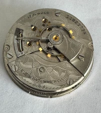 VINTAGE 18 SIZE ELGIN OPEN FACE POCKET WATCH MOVEMENT GR. 336 RUNNING GREAT