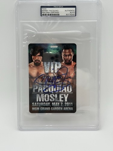PSA / DNA Signed Manny Pacquiao Vs Mosley World Welterweight Championship Ticket