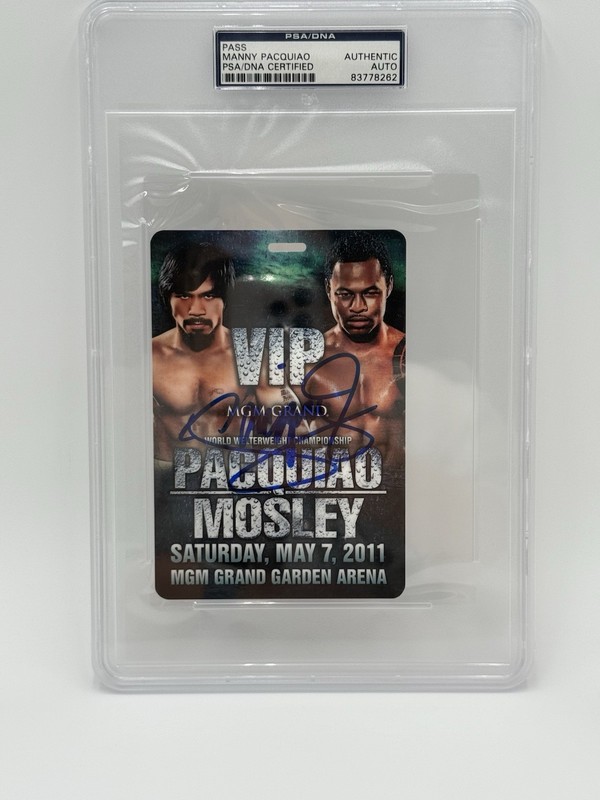 PSA / DNA Signed Manny Pacquiao Vs Mosley World Welterweight Championship Ticket