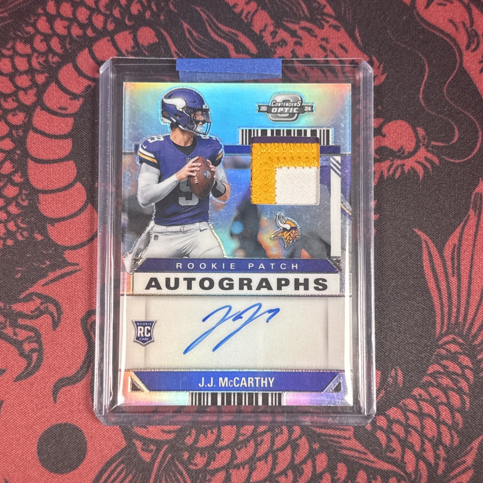 2024 Panini Contenders Optic - Rookie Patch Autographs J.J. McCarthy  /75