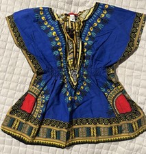 Girls African Dashiki Shirt For Kids Size Medium