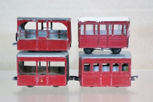 K's GEM KIT BUILT OO TT 009 NARROW GAUGE RAKE of 4 FR WELSH MAROON COACH 5og - 第 1/6 張圖片