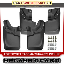 Splash Guards Mud Flaps Mudguard for Toyota Tacoma 2016-2020 Front&Rear Set of 4
