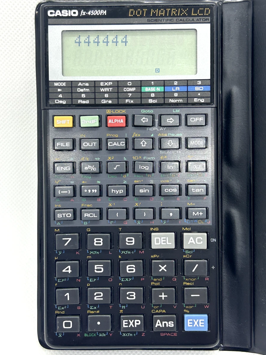 Casio Fx 4500PA Dot Matrix Lcd Scientific Program Function Calculator Vintage