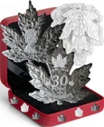 1988-2018 Silver Maple Leaf Shaped 30th Ann. SML $20 1OZ SilverProof Canada Coin