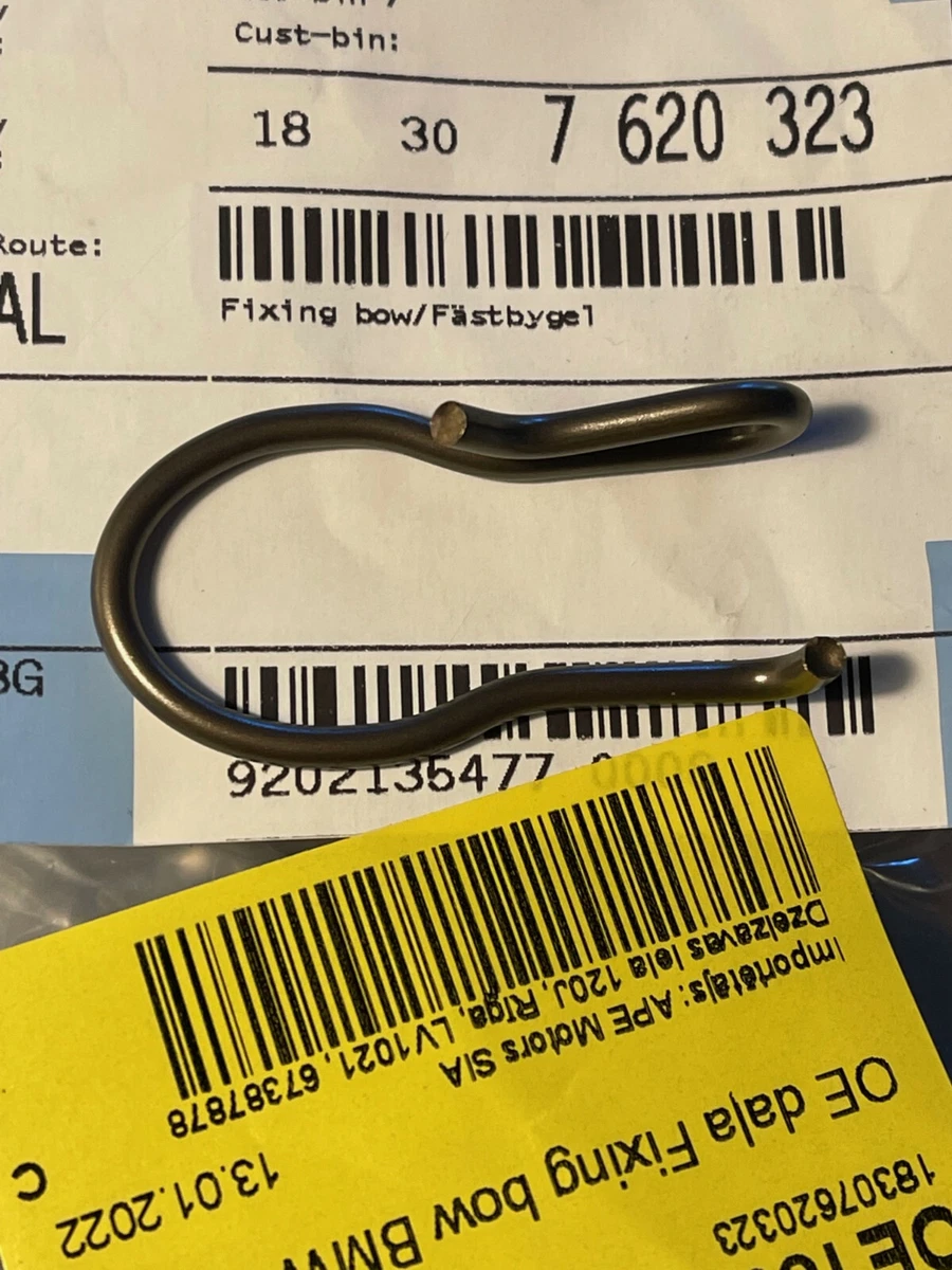 OE BMW Fixing bow clip for exhaust flap 18307620323 18 30 7 620 