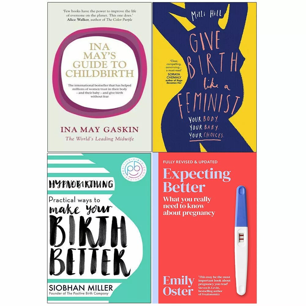 Ina May's Guide, Give Birth, Hypnobirthing, Expecting Better 4 Books Set