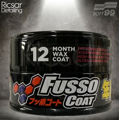 Soft99 Fusso Mantel 12 Monate Autowachs dunkle Farben - neue Formel - UK HÄNDLER