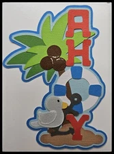 Ahoy Title Handmade Paper Piecing Embellishment for Cards Pages PCC