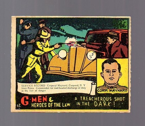 1936 G-Men and Heroes of the Law - Card # 12 - Gum, Inc.